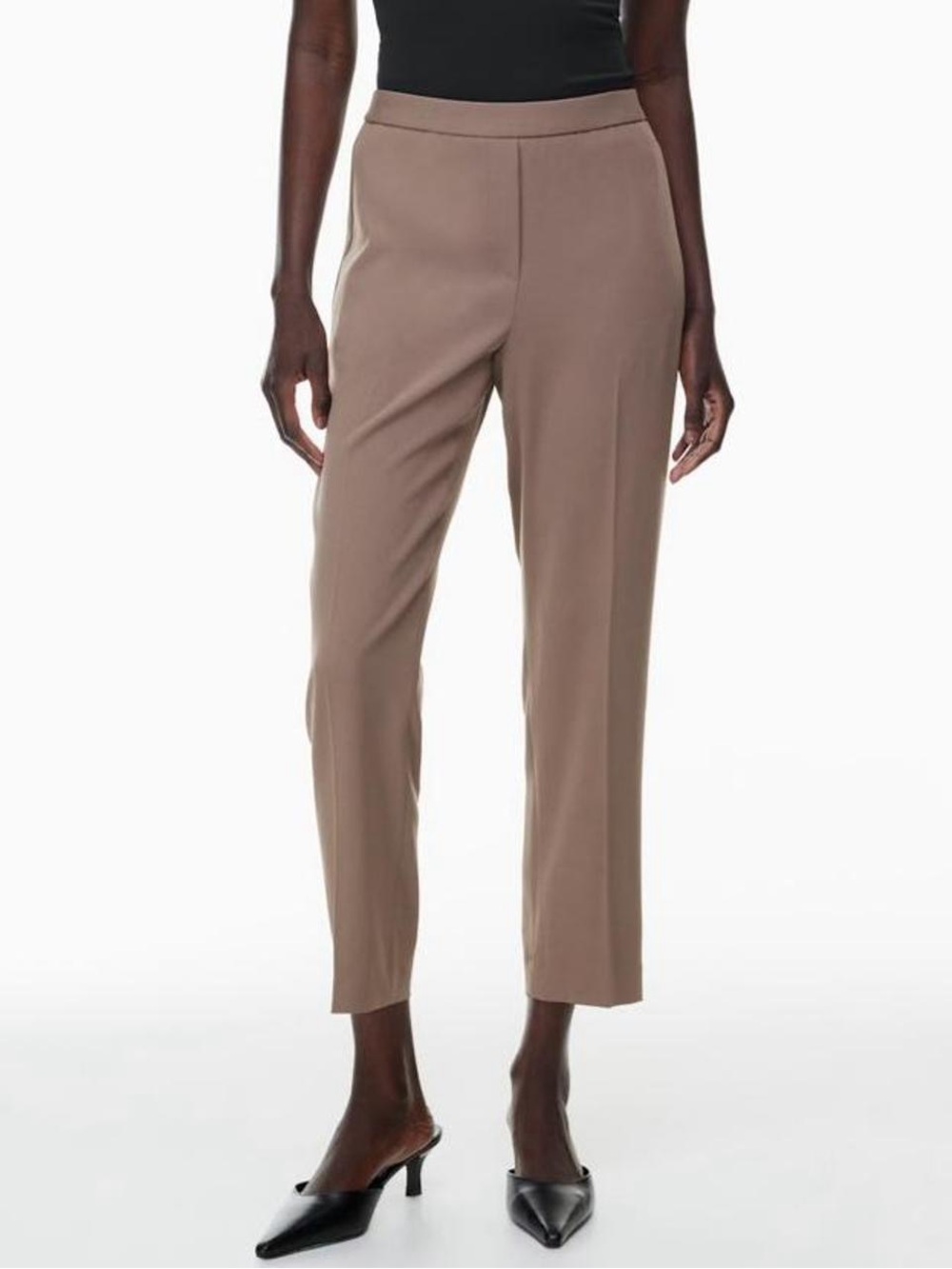Babaton Aritzia Conan Pant Taupe Women’s Size 4 Pull-On Cropped Trousers